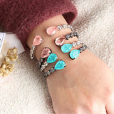 Water Drop Paraiba Tourmaline Open End Bangle