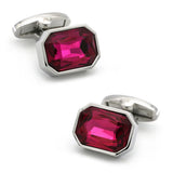 Purple Crystal Cufflinks Brass Material