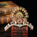 Rhinestone Crown Colorful Bridal Jewelry Crown