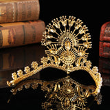 Rhinestone Crown Colorful Bridal Jewelry Crown