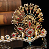 Rhinestone Crown Colorful Bridal Jewelry Crown