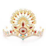 Rhinestone Crown Colorful Bridal Jewelry Crown
