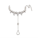 Rhinestone Ankle Women's Beach Sandals Chain Jewelry