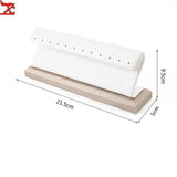 Ring Display Stand Pu Leather Jewelry Props Ring Display Tray Earring Holder