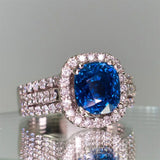 S925 Silver Ring with Colored Gemstones Wedding Jewelry for Women