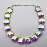 Colorful Crystal Necklace Party Jewelry Women's Gift