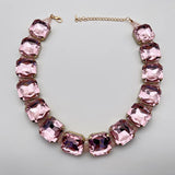 Colorful Crystal Necklace Party Jewelry Women's Gift