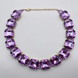 Colorful Crystal Necklace Party Jewelry Women's Gift