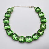 Colorful Crystal Necklace Party Jewelry Women's Gift
