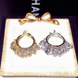 Zircon Tassel Earrings Versatile Pendant Flash Small Jewelry