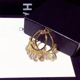 Zircon Tassel Earrings Versatile Pendant Flash Small Jewelry
