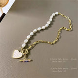 Crystal Pendant Pearl Necklace Wedding Fashionable Choker