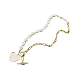 Crystal Pendant Pearl Necklace Wedding Fashionable Choker