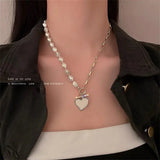 Crystal Pendant Pearl Necklace Wedding Fashionable Choker