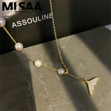 Crystal Pendant Pearl Necklace Wedding Fashionable Choker