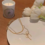 Crystal Pendant Pearl Necklace Wedding Fashionable Choker