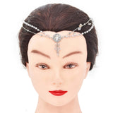 Noble Pearl Crystal Forehead Headwear for Bride Wedding Party