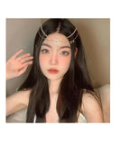 Noble Pearl Crystal Forehead Headwear for Bride Wedding Party