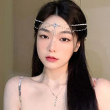 Noble Pearl Crystal Forehead Headwear for Bride Wedding Party