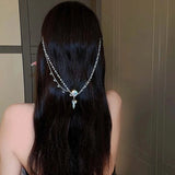 Noble Pearl Crystal Forehead Headwear for Bride Wedding Party