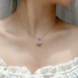 1.0ct D Moissanite Necklace 925 Sterling Silver Wedding Jewelry