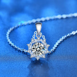 1.0ct D Moissanite Necklace 925 Sterling Silver Wedding Jewelry