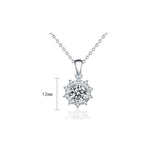 1.0ct D Moissanite Necklace 925 Sterling Silver Wedding Jewelry