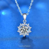 1.0ct D Moissanite Necklace 925 Sterling Silver Wedding Jewelry