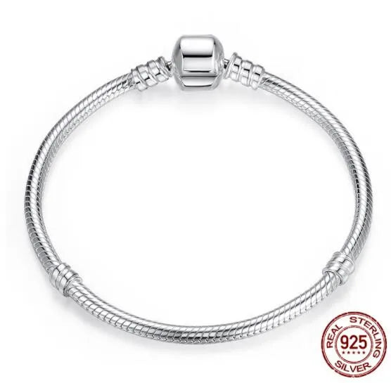 925 Sterling Silver Charm Chain for Pan Bracelet Women Jewelry Gift