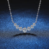 1.7Ct Moissanite Diamond Sterling Silver Necklace Non Tarnish Rhodium Plated