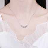 1.7Ct Moissanite Diamond Sterling Silver Necklace Non Tarnish Rhodium Plated