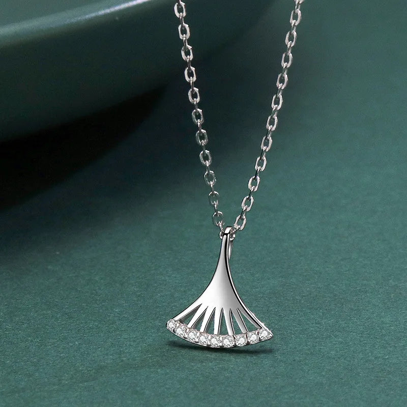 S925 Silver Zircon Pendant Necklace For Women 40+5cm