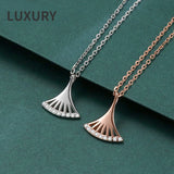S925 Silver Zircon Pendant Necklace For Women 40+5cm
