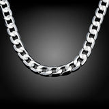 925 Silver Men's Necklace 10MM Width 20/24 in Jewelry Wedding Christmas
