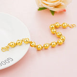 10mm Solid Beads Chain Bracelet Women's Wedding Jewelry
