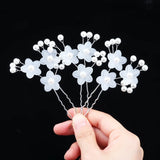 10pcs/Set Flower Hair Pins Bridal Wedding Clips Bridesmaid Decoration Gift