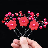 10pcs/Set Flower Hair Pins Bridal Wedding Clips Bridesmaid Decoration Gift