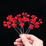 10pcs/Set Flower Hair Pins Bridal Wedding Clips Bridesmaid Decoration Gift