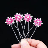 10pcs/Set Flower Hair Pins Bridal Wedding Clips Bridesmaid Decoration Gift
