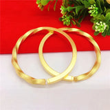 14k Women's Bracelet: Pure Open Bridal Matte Fine Jewelry