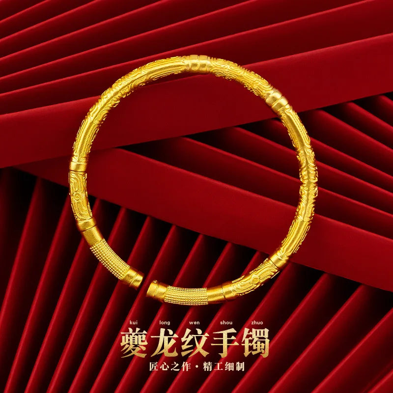 14k Original Open Bracelet for Women High Jewelry Wedding Bijoux Femme Bangles