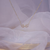 14k Real Diamond Wing Shape Ladies Necklace Bridal Jewelry Gift for Girlfriend