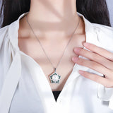 14mm Pearl Gemstone Pendant Necklace for Women Cocktail Party Jewelry