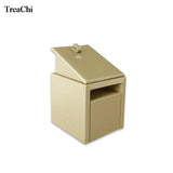 15.5cm PU Bracelet Jewelry Organizer Tower Wooden Bangle Jade Display Stand