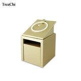 15.5cm PU Bracelet Jewelry Organizer Tower Wooden Bangle Jade Display Stand