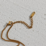 18K Plated Butterfly Pendant Choker Necklace for Women