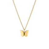 18K Plated Butterfly Pendant Choker Necklace for Women