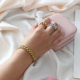 18K Plated Waterproof Wrist Bracelets for Women