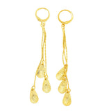 18K Yellow Stud Earrings Vietnam Sand Tassel Stud Earring