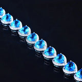 Natural Sapphire Gemstone Bracelet for Women, High Jewelry Wedding Bijoux Femme